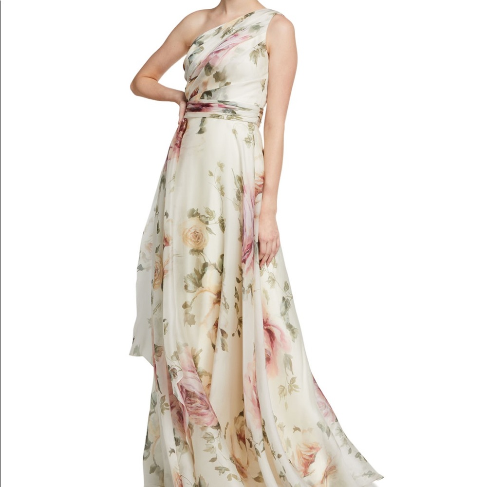 Theia Couture Exclusive One Shoulder Flora Gown